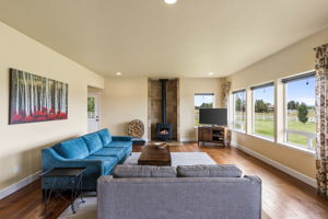 Living Room with Wood Burning Stove