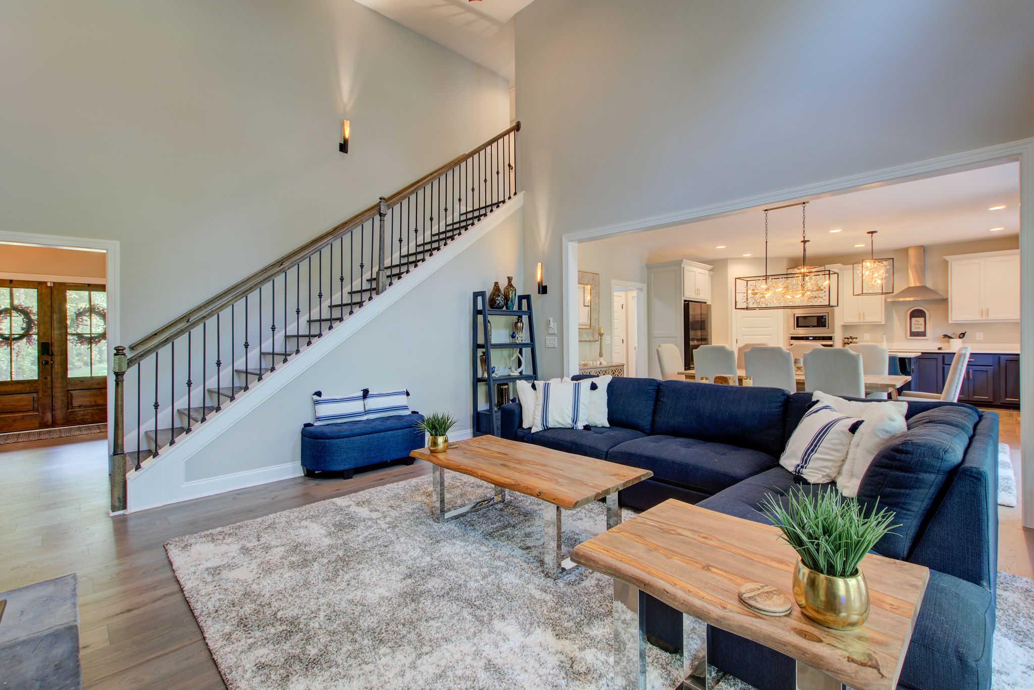 8 Living Room A w Foyer + Staircase Detail