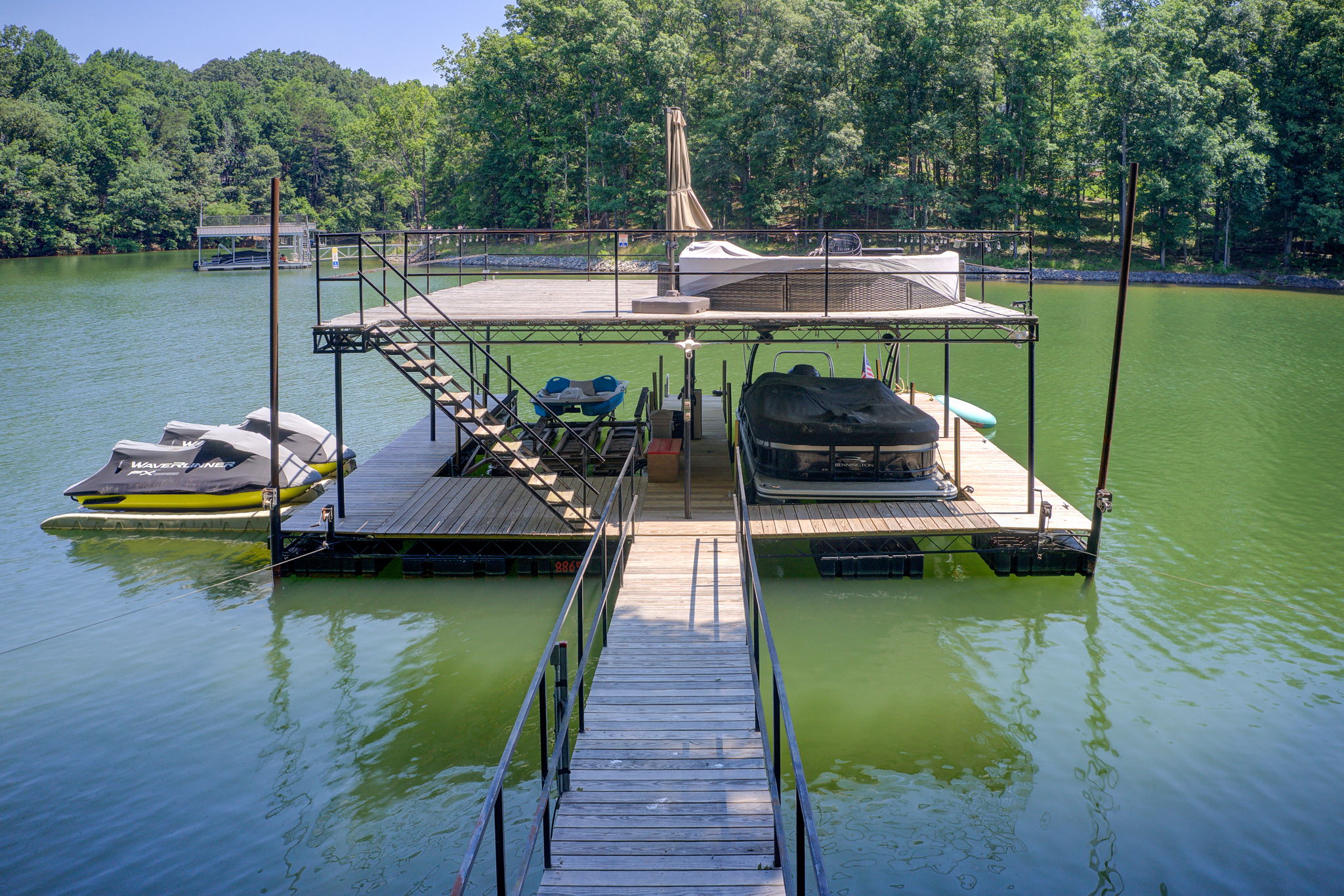 81 Aerial Exterior Boat Dock A from Shoreline