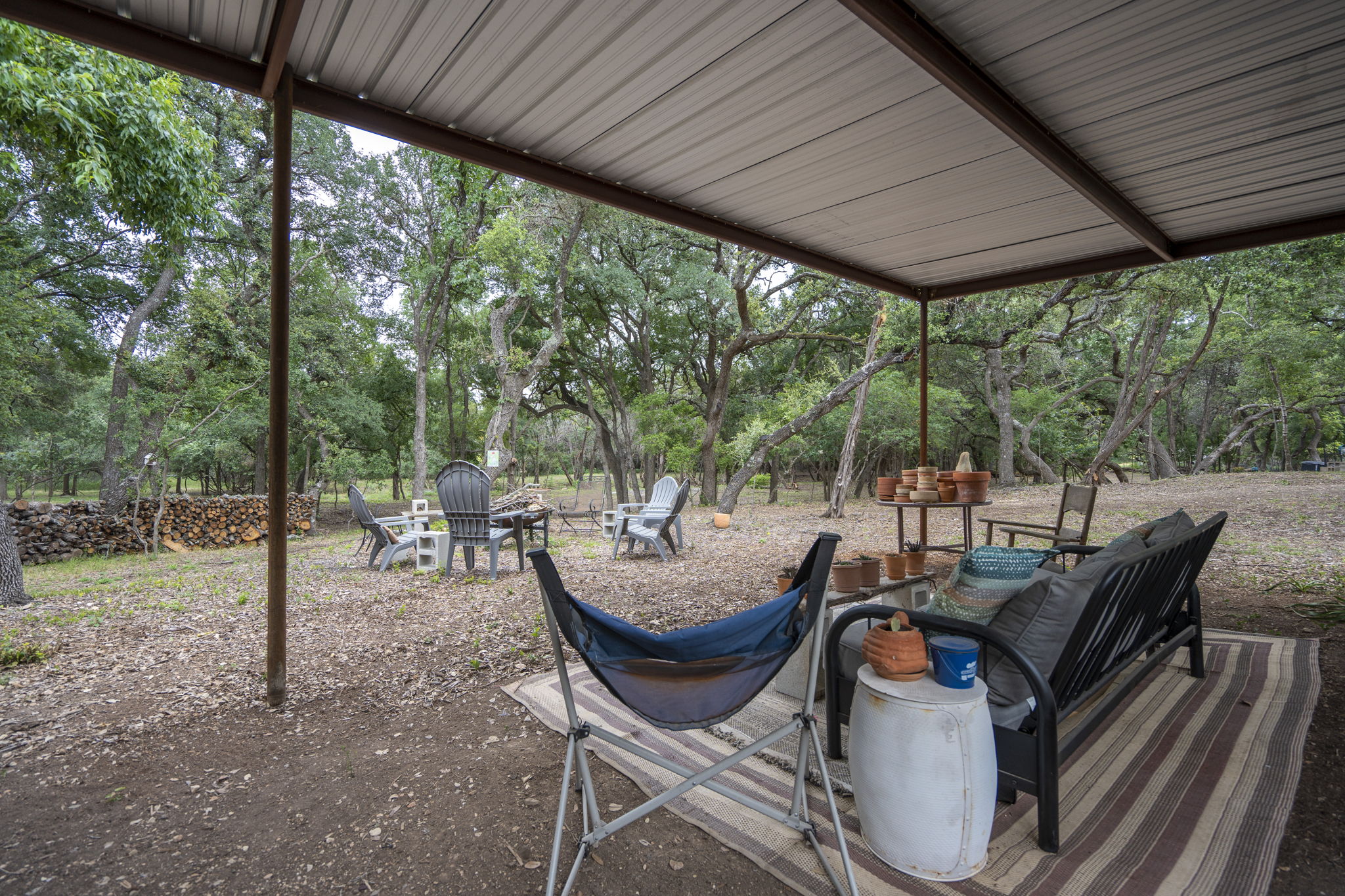 Shed Behind the Garden and Fire Pit
