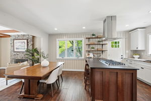 Modern open kitchen and dining room