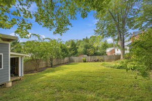 Lush, flat back yard