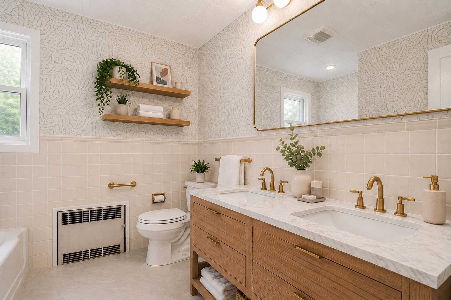 1st Floor Bathroom Virtually Staged