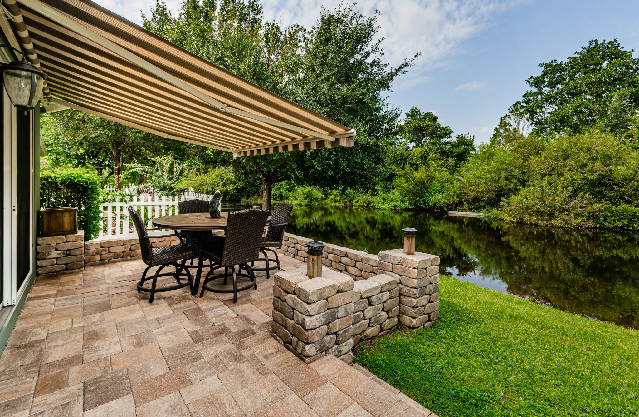 Back Patio with remote awning