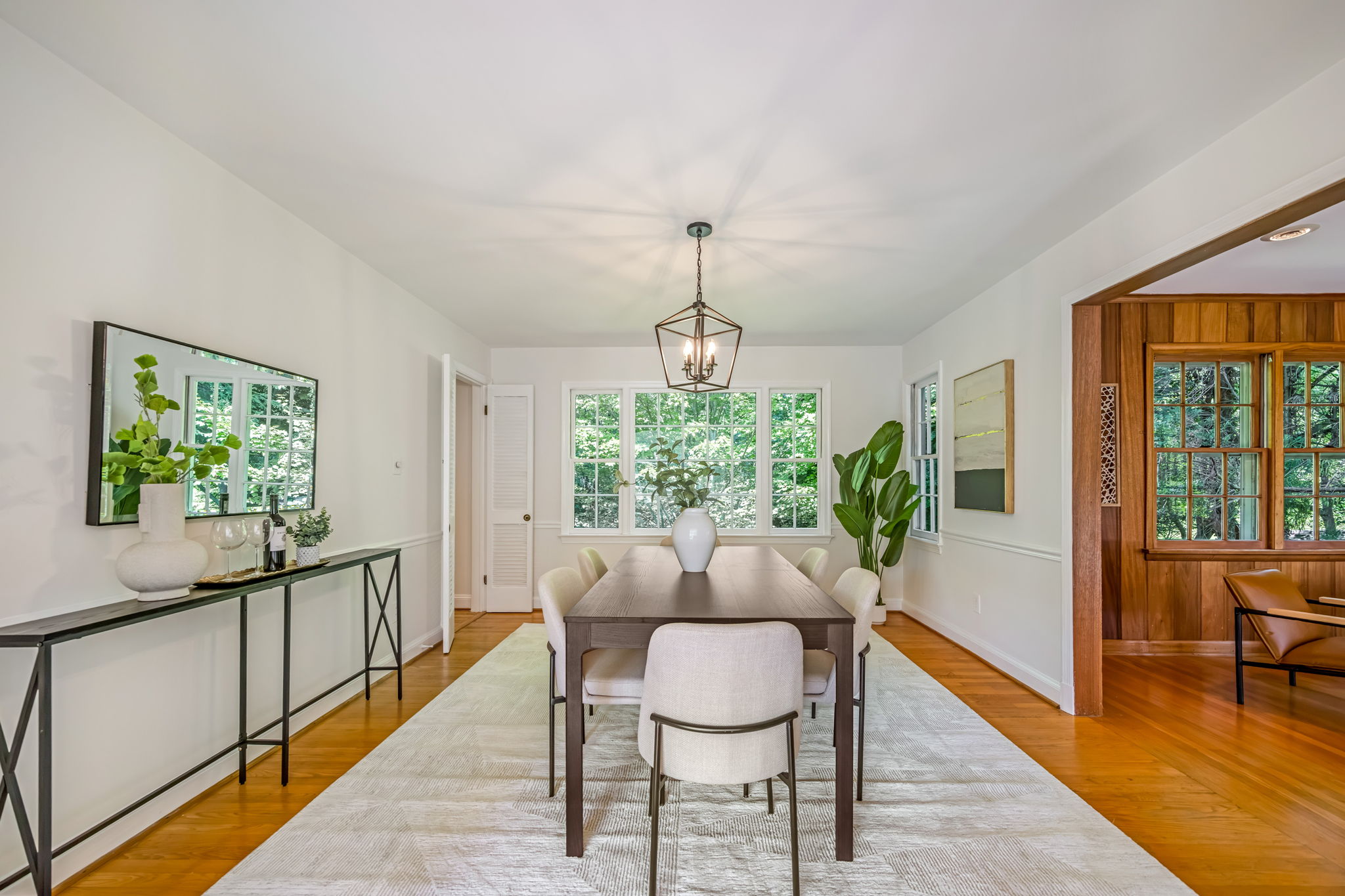 Separate Dining Room with Large Picture Window