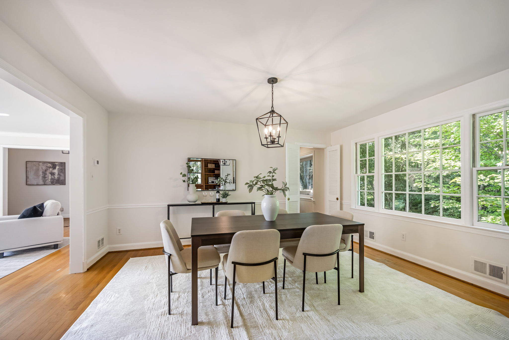 Separate Dining Room with Large Picture Window