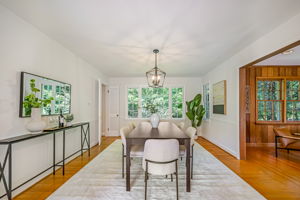 Separate Dining Room with Large Picture Window
