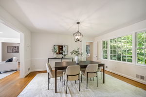 Separate Dining Room with Large Picture Window