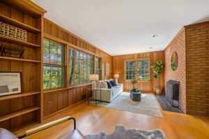 Main-level Family Room w/Fireplace & Built-Ins