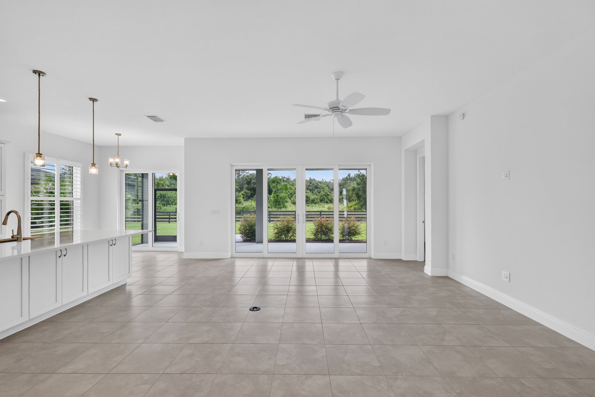 Kitchen, Dinette, and Living Room