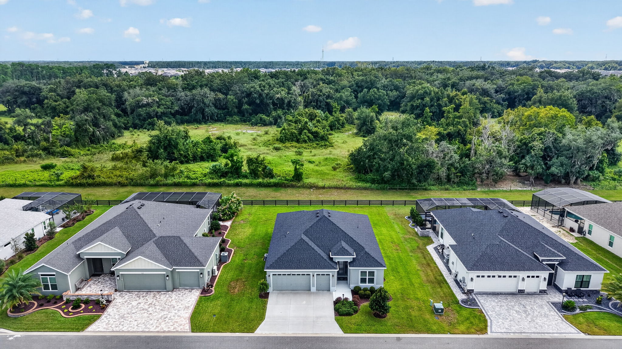 Aerial Front Elevation with PRIVATE Rear PRESERVE VIEWS