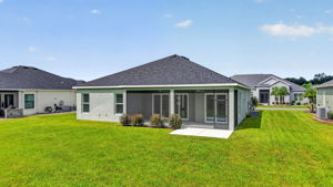 Rear and Side Elevation with Spacious Rear Yard and ROOM FOR A POOL!