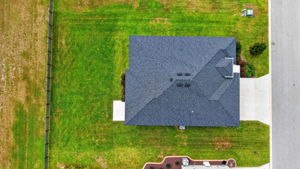 Aerial Side Elevation with Spacious Rear Yard and ROOM FOR A POOL!