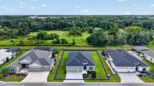 Aerial Front Elevation with Property Lines and PRIVATE Rear Yard