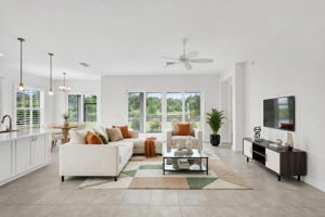 Kitchen, Dinette, and Living Room-Virtually Staged
