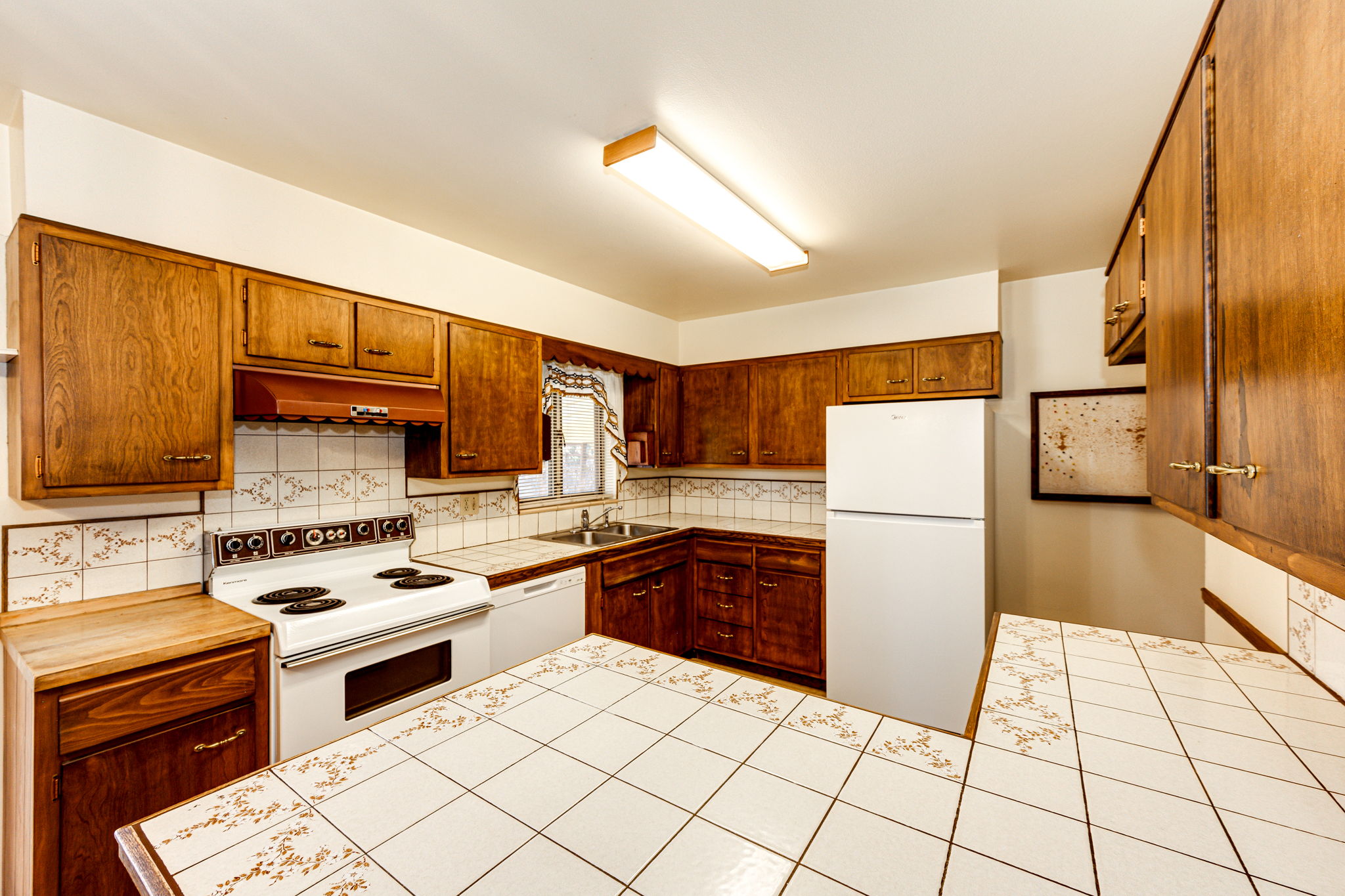 Plenty of counter space and cabinets