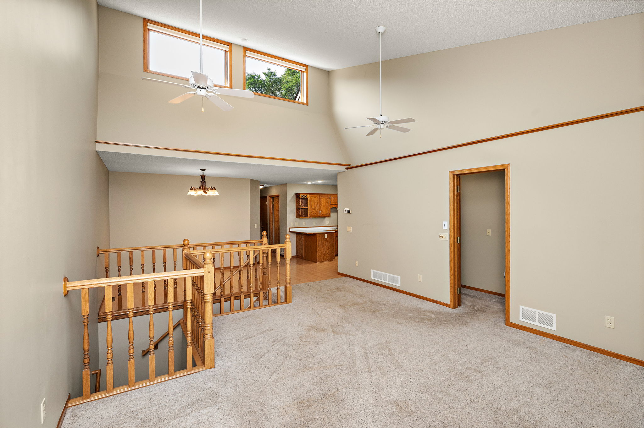 Upper windows offer natural light