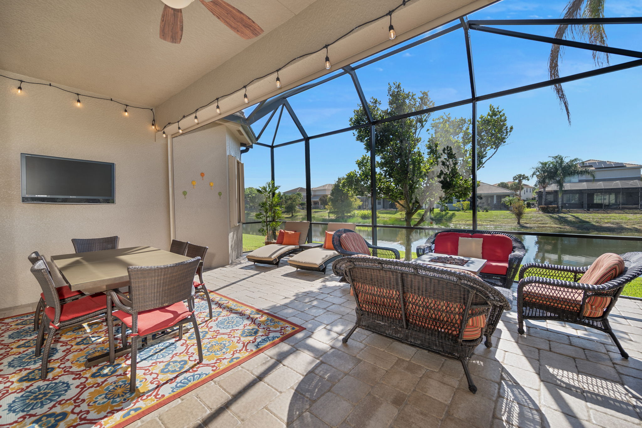 Oversized Lanai with a southern exposure.