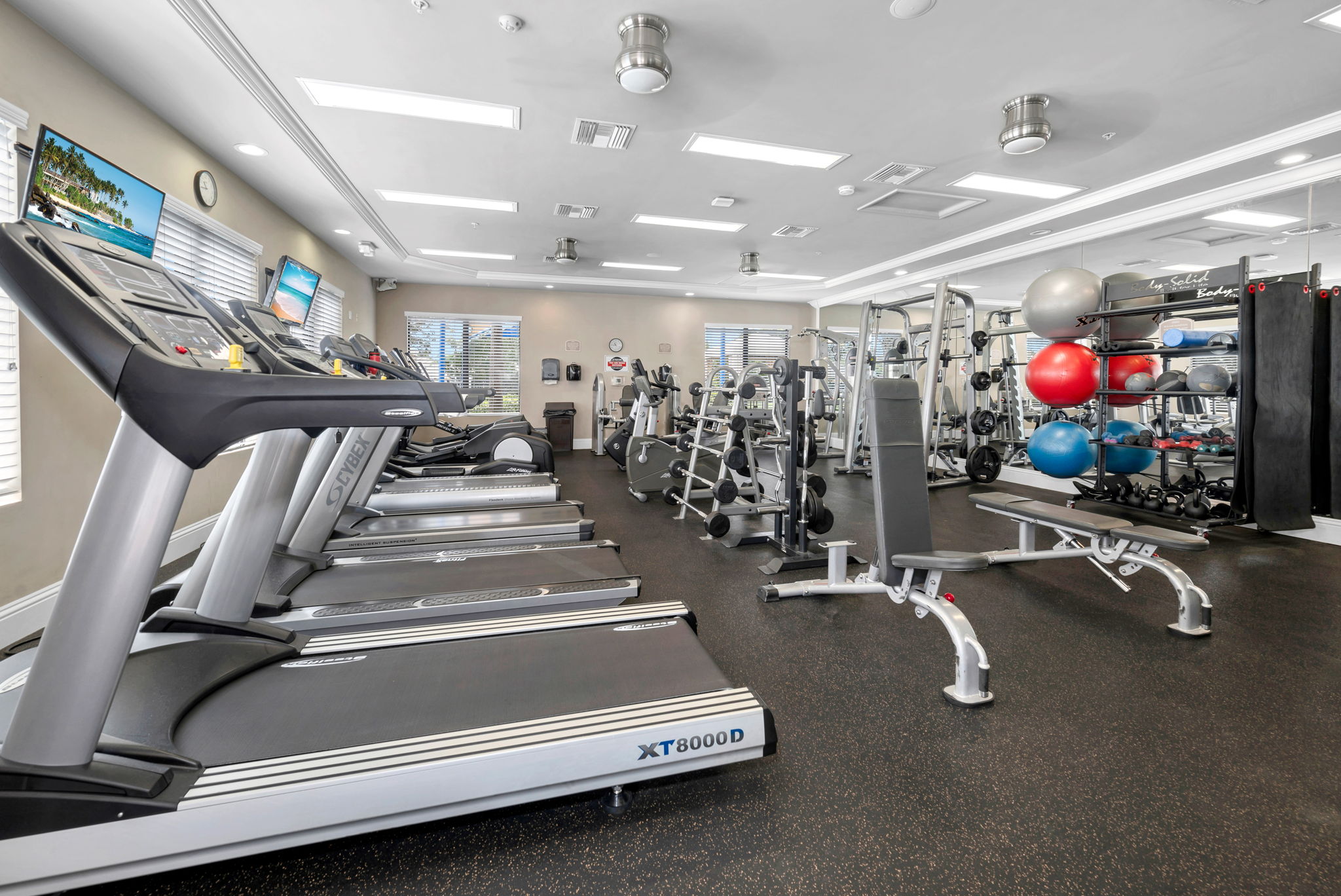 Fitness center with something for everyone.