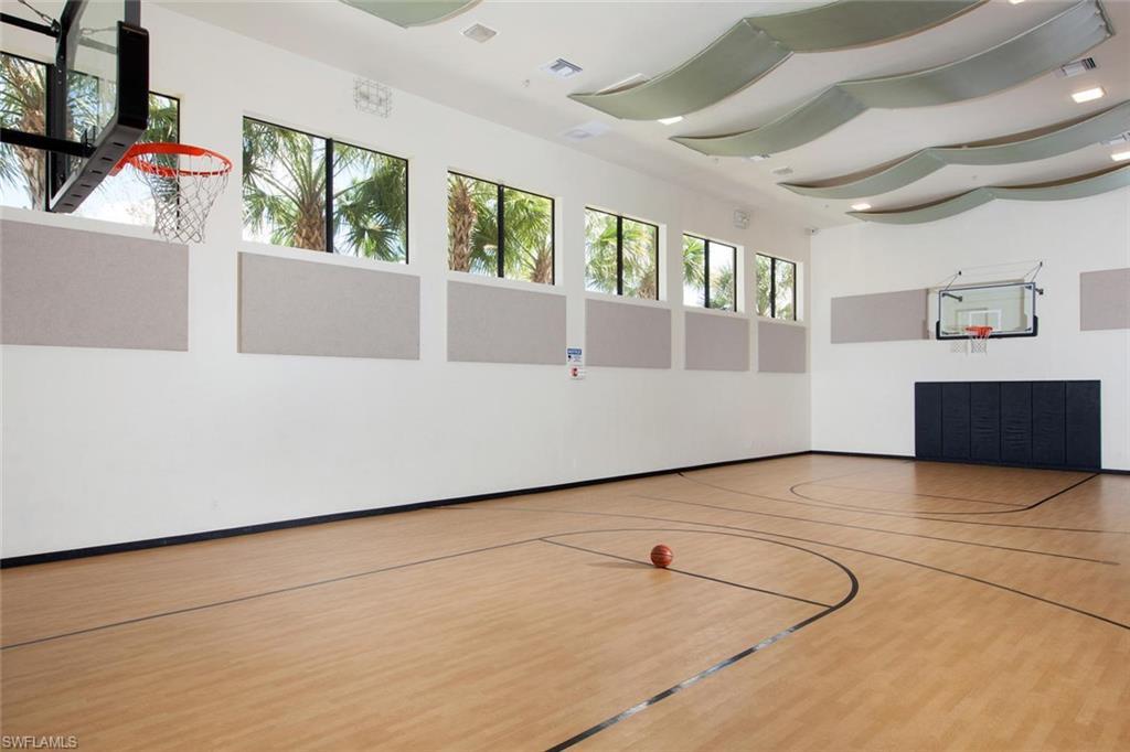 Indoor basketball court.
