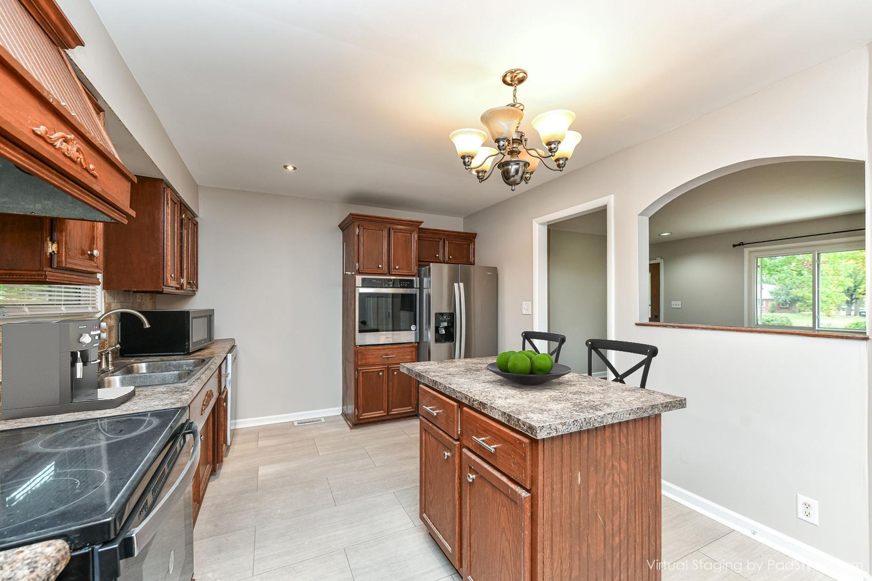 Kitchen - virtually staged