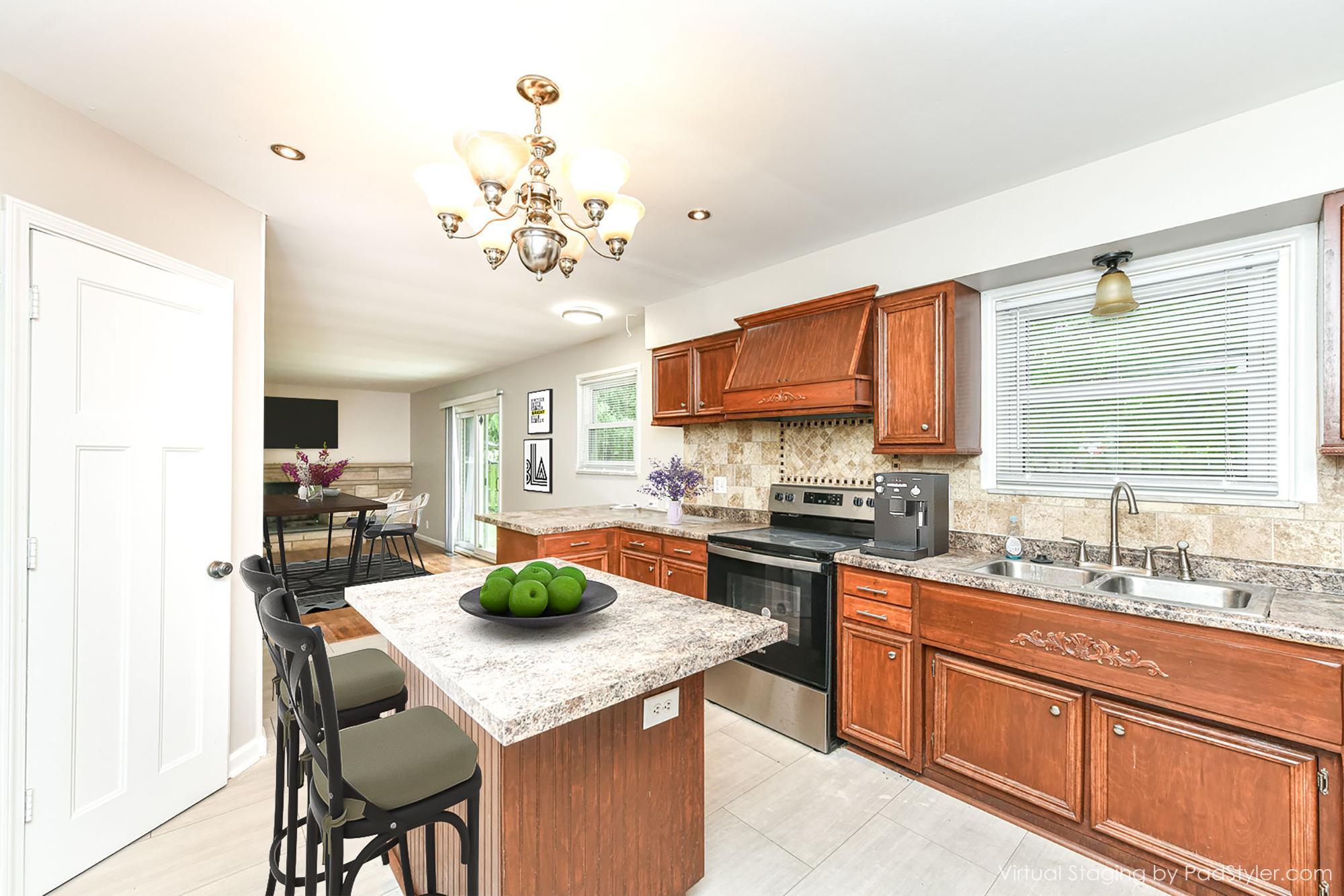 Kitchen - virtually staged