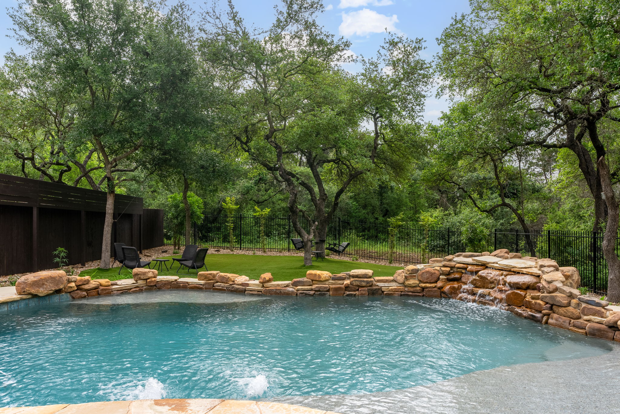 Saltwater Pool with Fountain