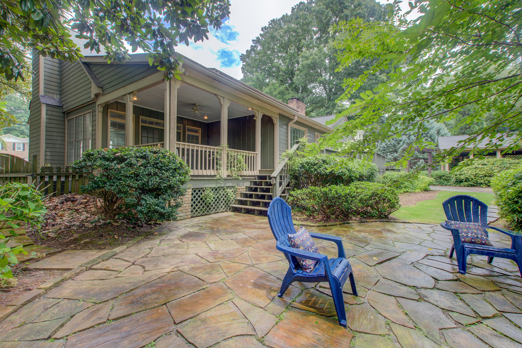 15 Exterior Side + Rear Partial w Deck + Patio