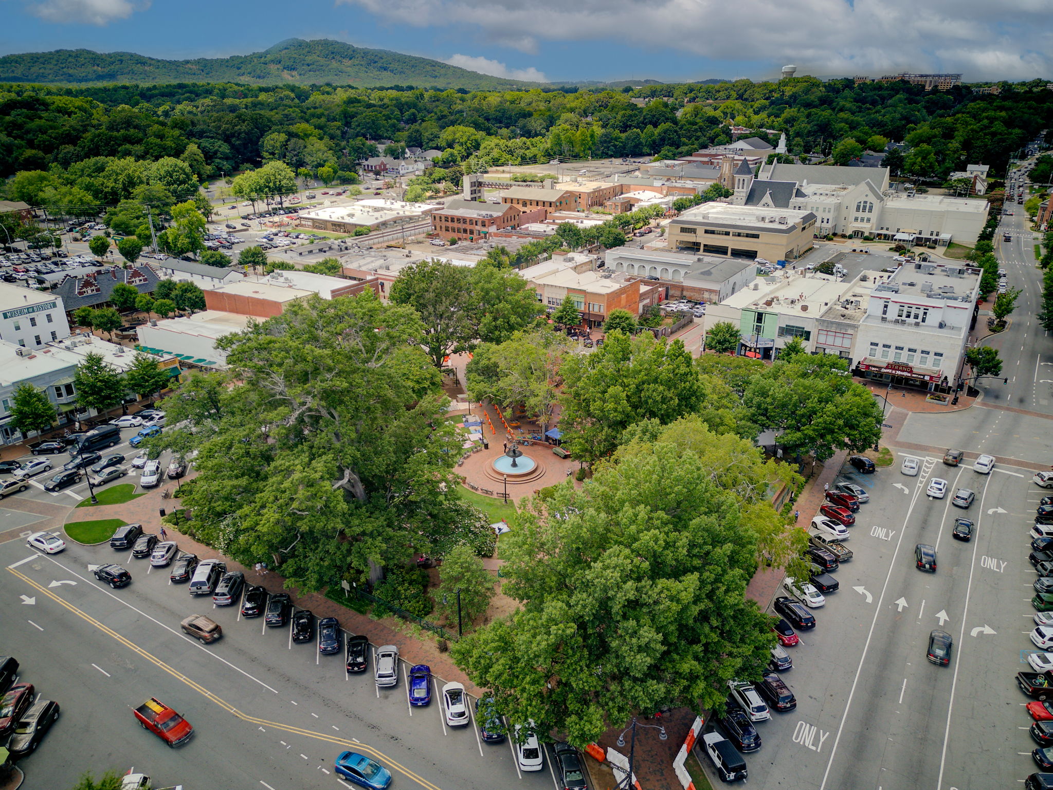 66 Aerial Marietta Square w Kennesaw Mountain A-Edit