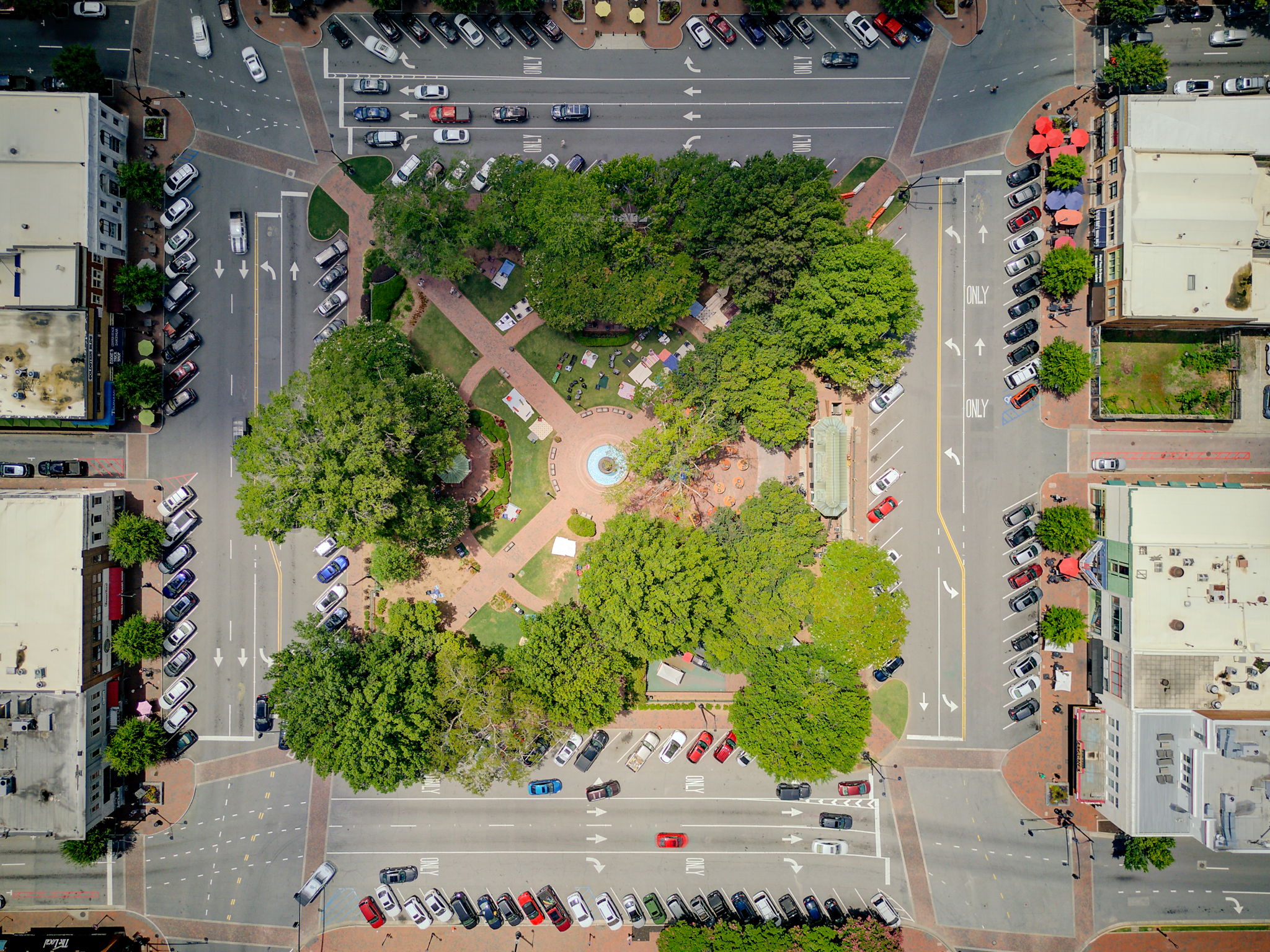 80 Aerial Marietta Square Bird's Eye View B