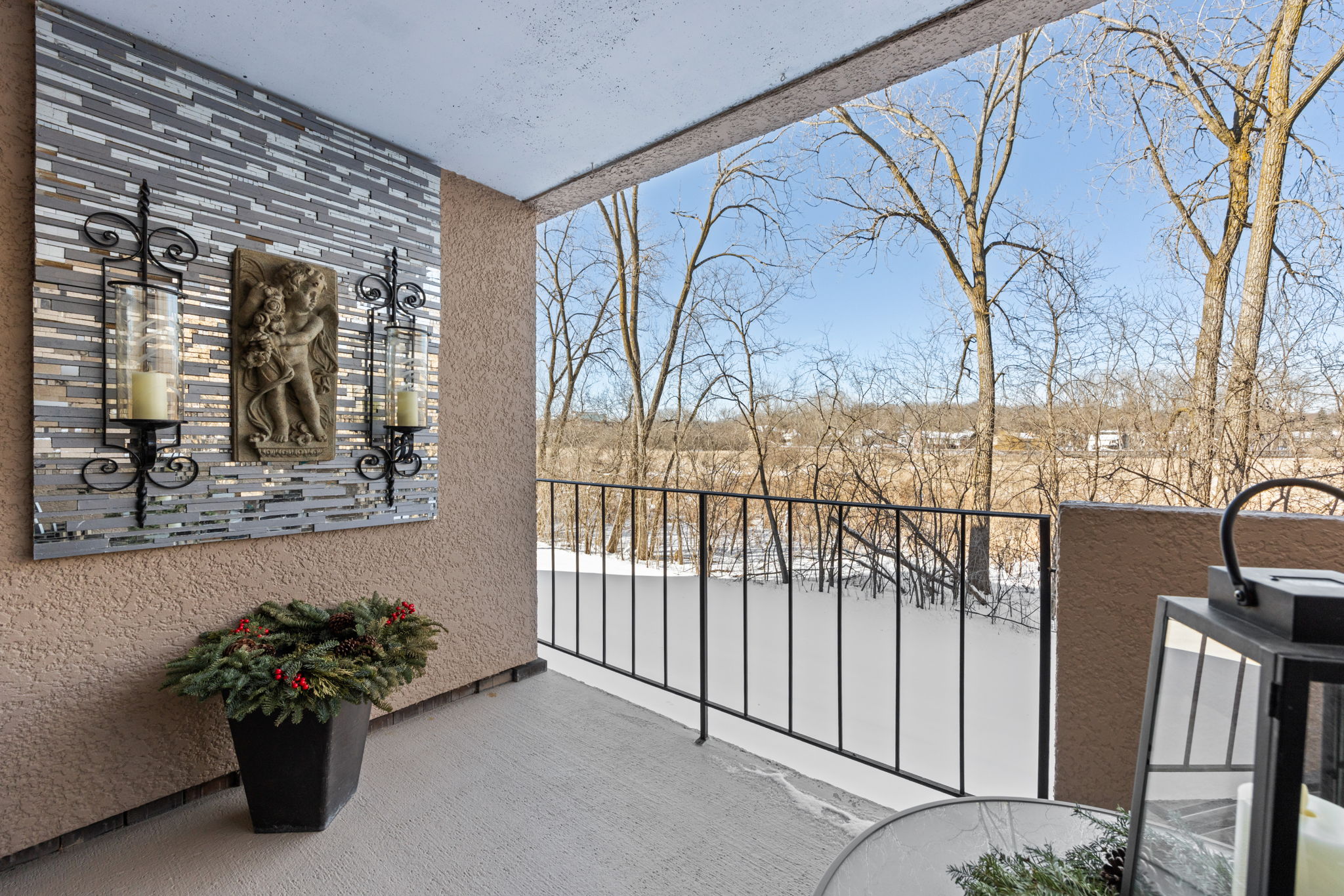 Deck Ovelooking Nine Mile Creek & Walking Trail