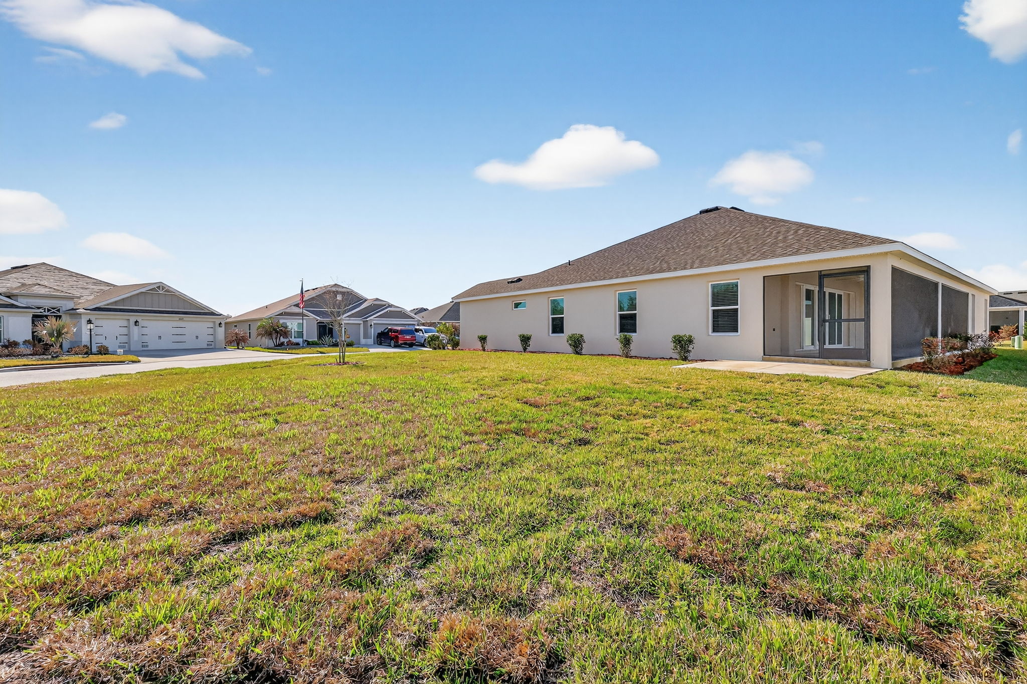 Rear/Side Elevation with Large Corner Lot