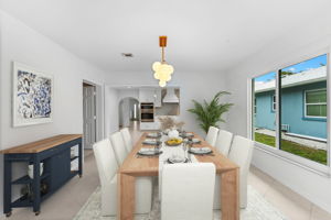 Dining room virtually  staged