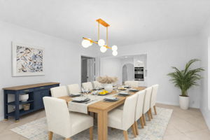 Dining room virtually  staged