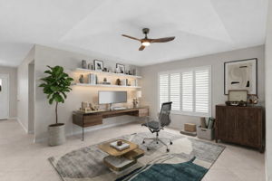 Bonus Room den/office virtual staged