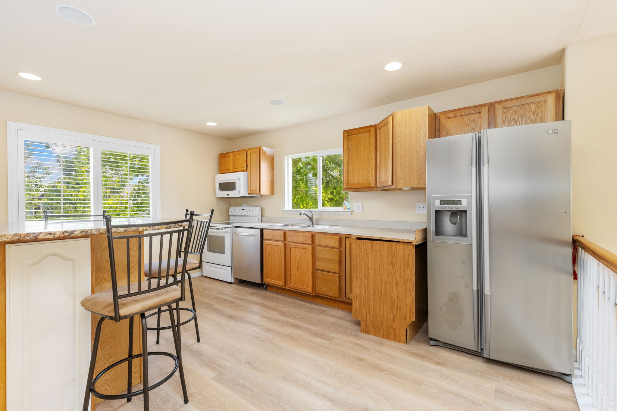 Second floor bonus room kitchen area