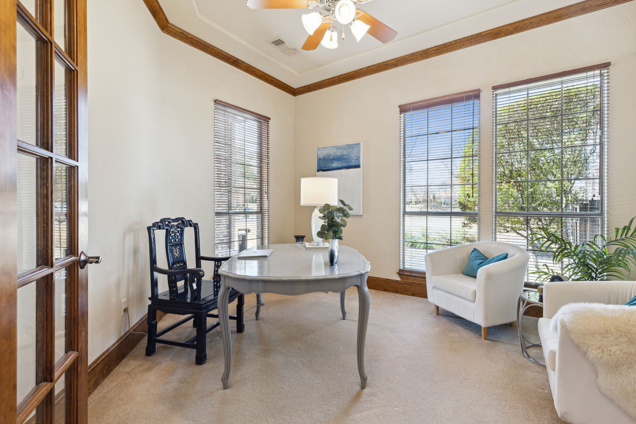 French doors add peace