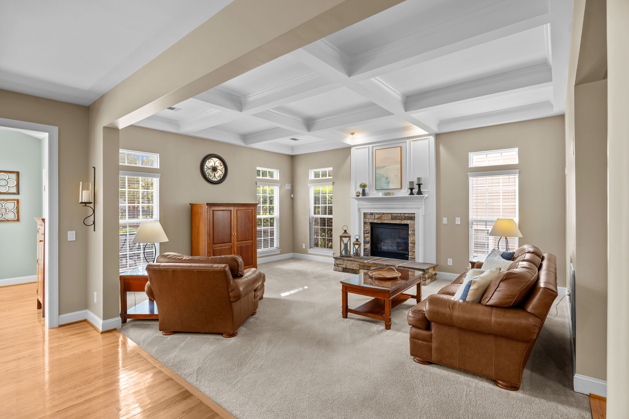 Transom windows add natural light