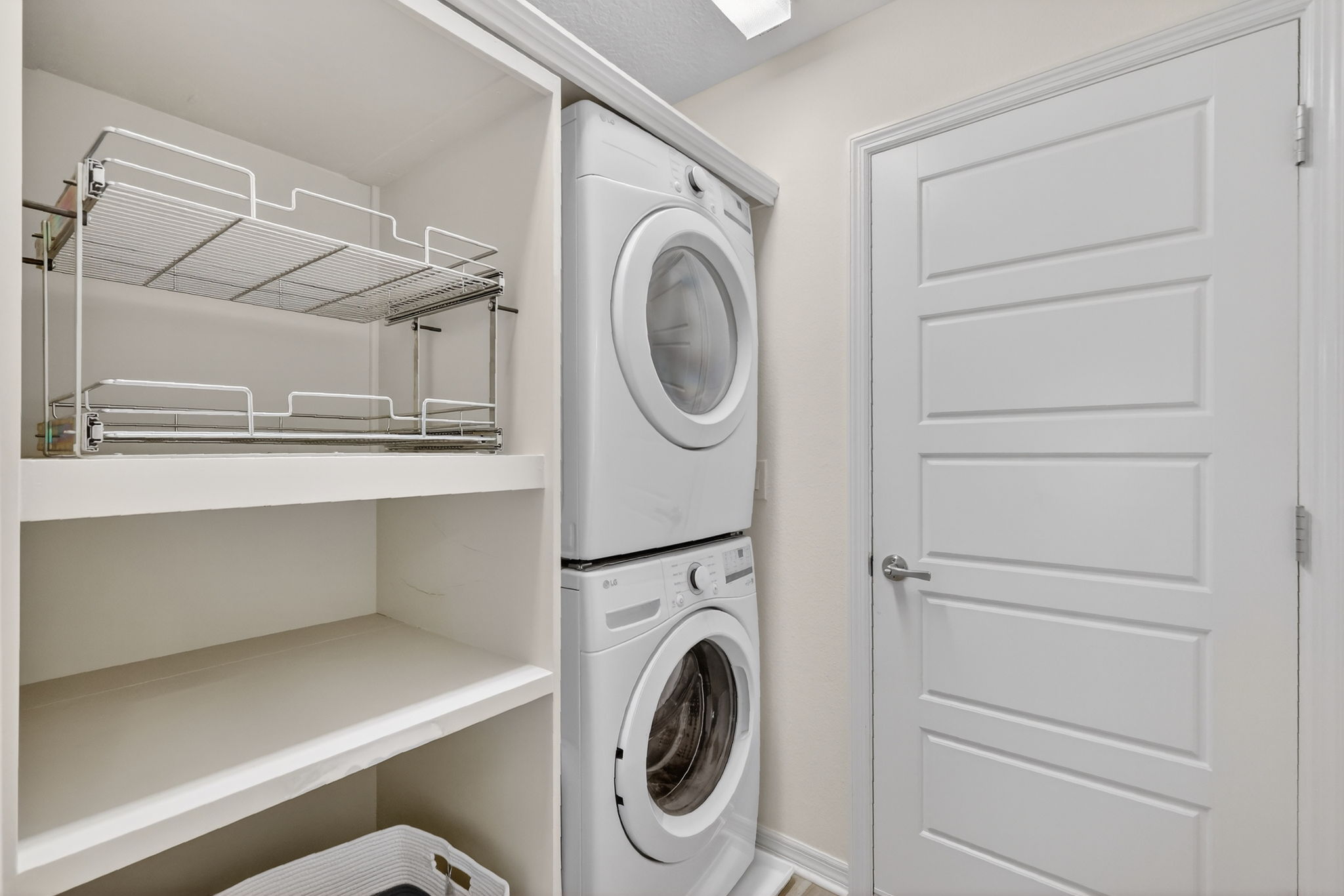 Interior Laundry Room with Custom Shelving