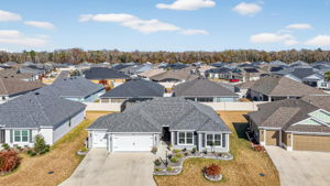 Aerial Front Elevation with Rear Privacy Wall