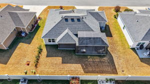 Aerial Rear Elevation with Privacy Wall and Room For a Pool!