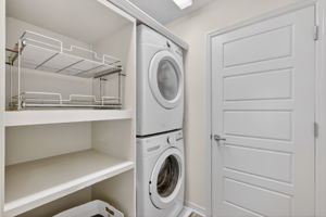 Interior Laundry Room with Custom Shelving