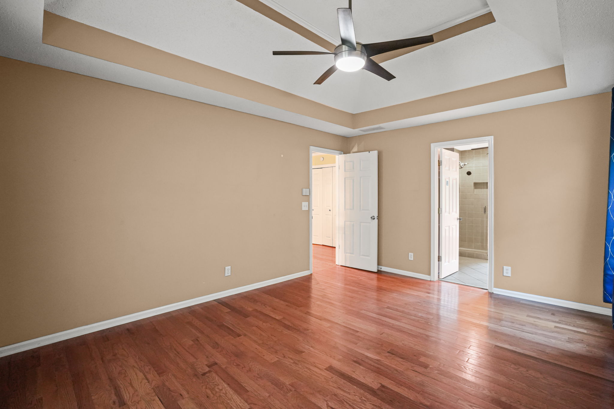 Primary bedroom is upstairs!