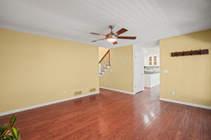Family room flows well into the kitchen!