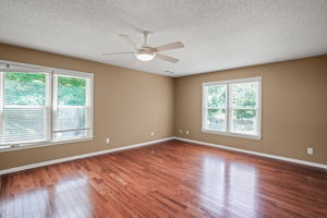 Spacious secondary bedroom with walk-in or perfect for a media room!