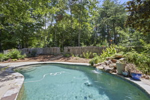 Large pool deck for chairs and entertaining!