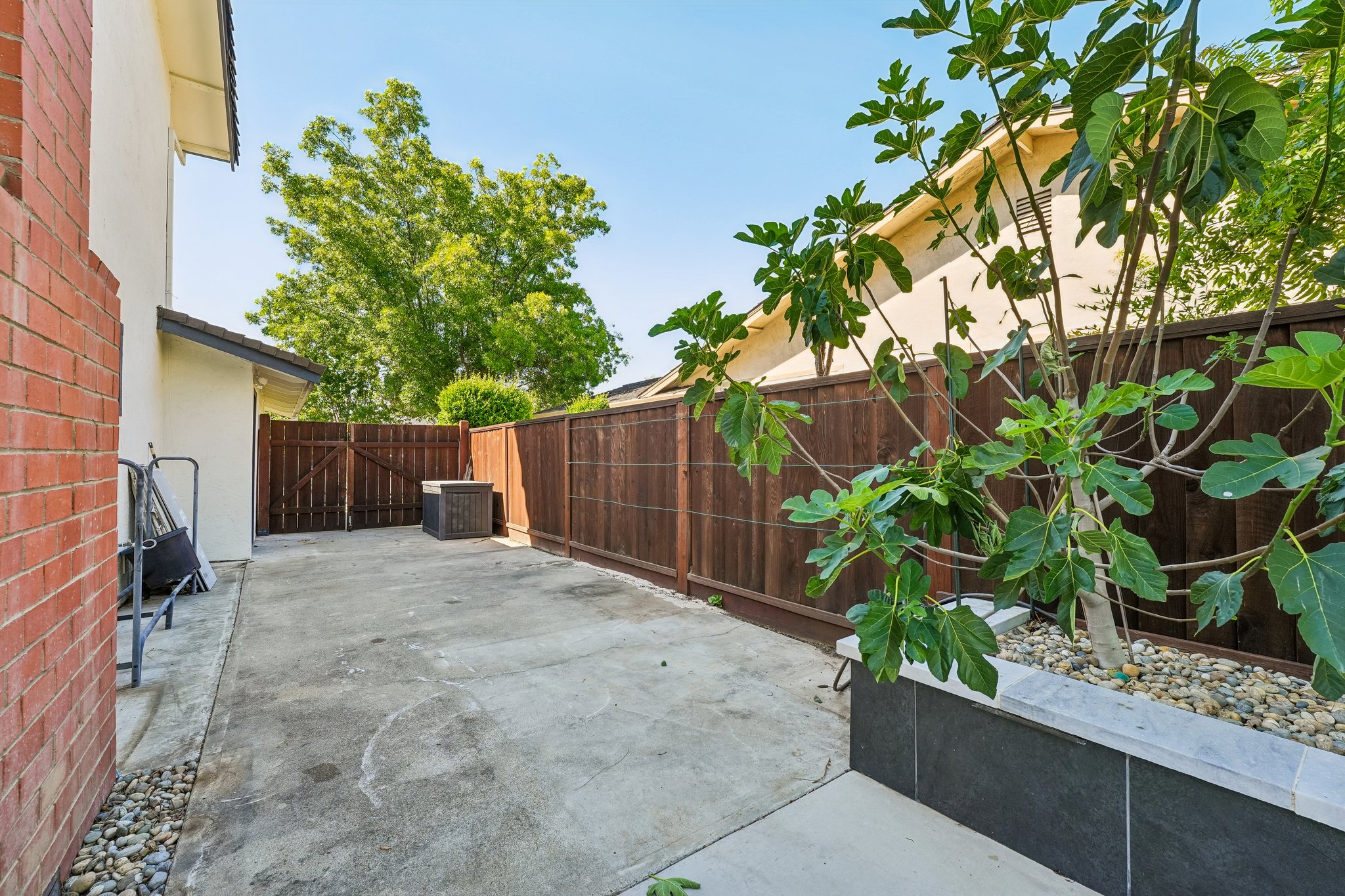 Side yard access with large gate