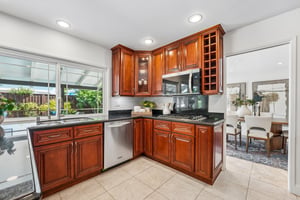 Kitchen with gas range