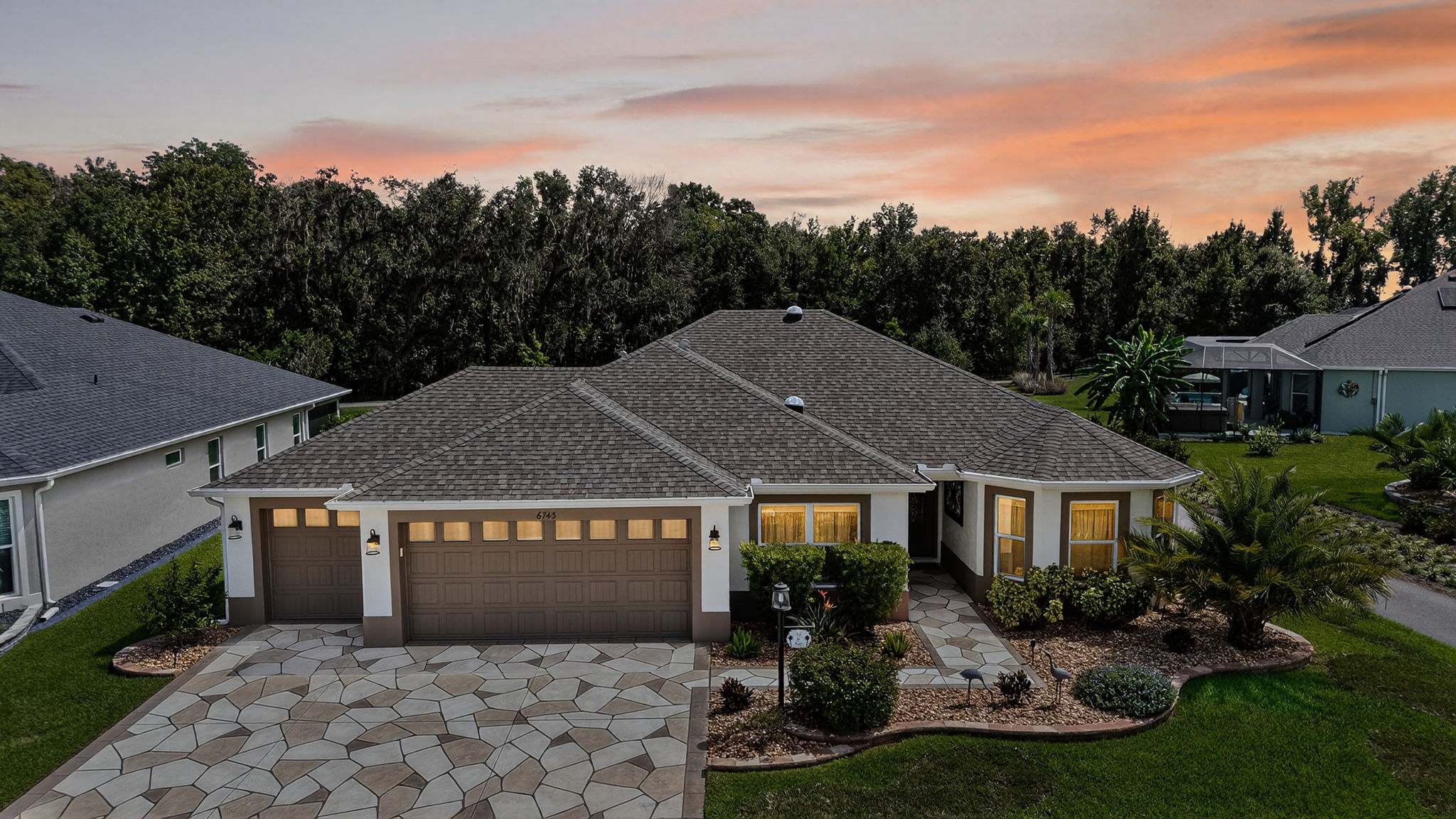 Twilight Front Elevation