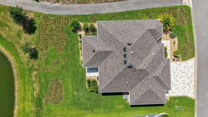 Overhead Aerial Showing Expansive Rear Yard with Room For A Pool!